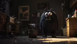 a monster that has a face and one eye