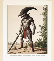 the old pirate is holding a black umbrella