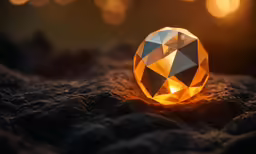 an image of a crystal stone with some light on it