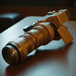 an electronic camera on a table top