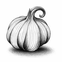 a pencil drawing of an onion