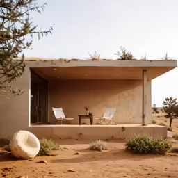the open air structure of a desert residence