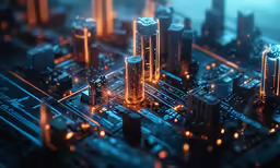 an abstract computer model of a city