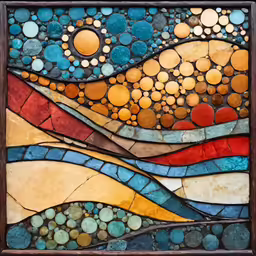 this is a closeup view of a tile art work