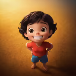 a cartoon boy making a face with his mouth wide open