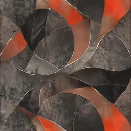 an abstract photo of some kind of orange and black abstract design