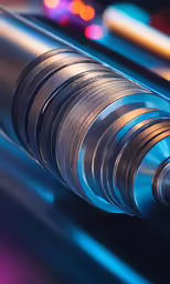 the metal tubes are lined up next to each other