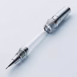 a white pen with a silver nib and its case