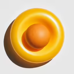an orange in an orange object sitting on a white background