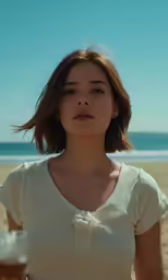 an image of a woman at the beach