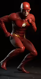 a man dressed up as the flash running