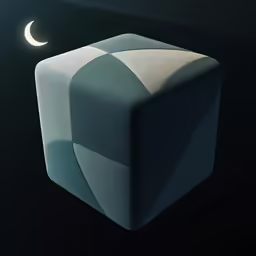 an object with a crescent above it