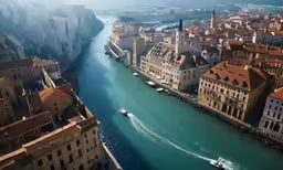 the city is located along the river in europe
