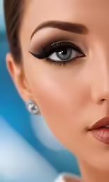 a woman wearing brown eyes is photographed