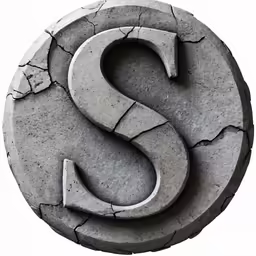 an unusual sign in cement with a cracked surface