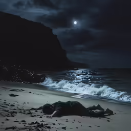 an image of a person laying on the beach