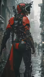 the costumed woman is carrying a umbrella