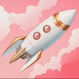 a painted space ship in the sky