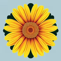 yellow flowers in a blue and green floral background,this picture is of an abstract daisy
