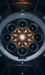the inside of a circular structure has pipes in it