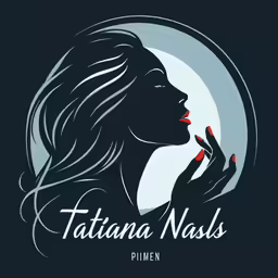 the logo for the tattoo parlor, featuring an image of a girl smoking a cigarette