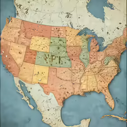 a large map of the united states shows the location of major airports