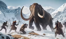 an image of a group of men that are standing in the snow