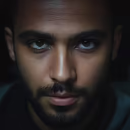 this is an image of a man with big eyes