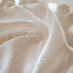 there is white fabric with lots of bubbles on it