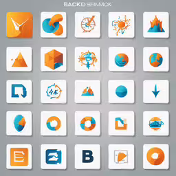 set of different logos for business and finance,an image of different shapes and colors