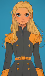 an image of blonde haired woman in a dress