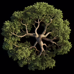 a picture of an aerial view of trees