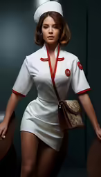 a woman dressed in a chef costume with a hat