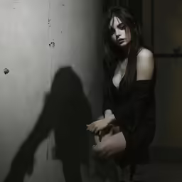 an image of a woman posing in the shadows