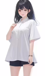 a female in a gray shirt is posing
