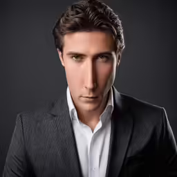 a man in a jacket is posing for the camera