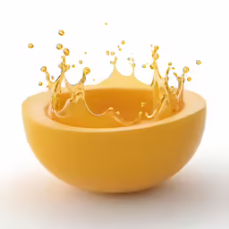 a bowl with juice being thrown into it