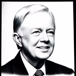 a portrait of a man in a suit and tie