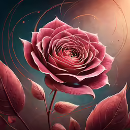 pink roses are arranged in a painting with a green background