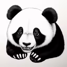 panda painting - panda fine art print