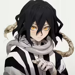 anime character with hair tied in a braid