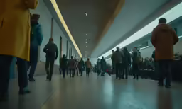 a bunch of people are waiting to board the subway