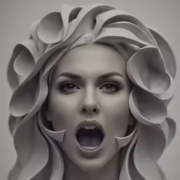 a woman is making a face with a hat
