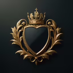 there is a crest with a cross and a crown on it