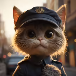 a close up of a cat wearing a hat