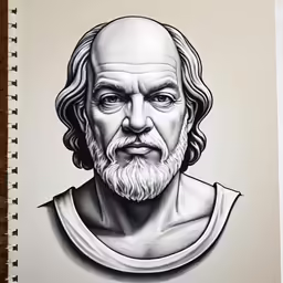 pencil drawing of a portrait of john dyer