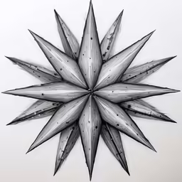 black and white image of an object on a sheet