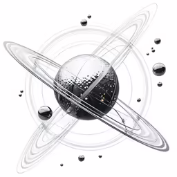 a graphic of the planets and its satellites