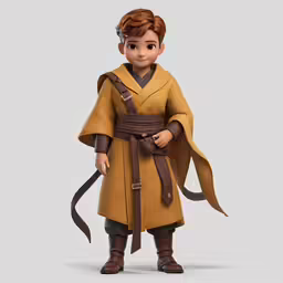 a female toy character is shown in brown