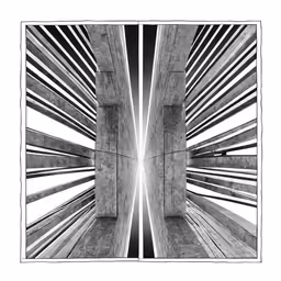 a black and white photo with multiple angles and lines